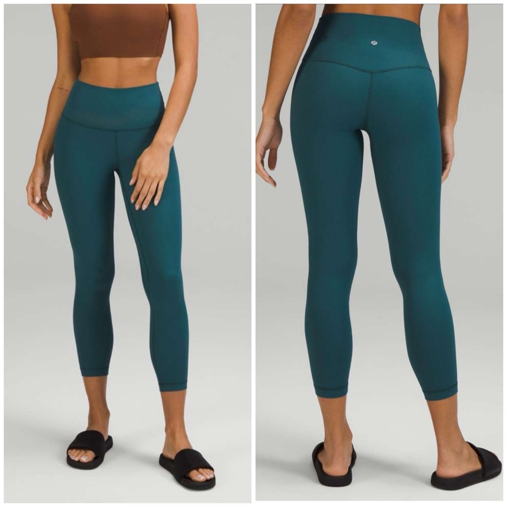 Lululemon align ribbed high rise leggings green jasper 6